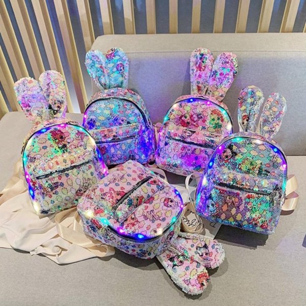 Barns Sequin Ryggsäck Paljetter Ryggsäckar BLÅ blue