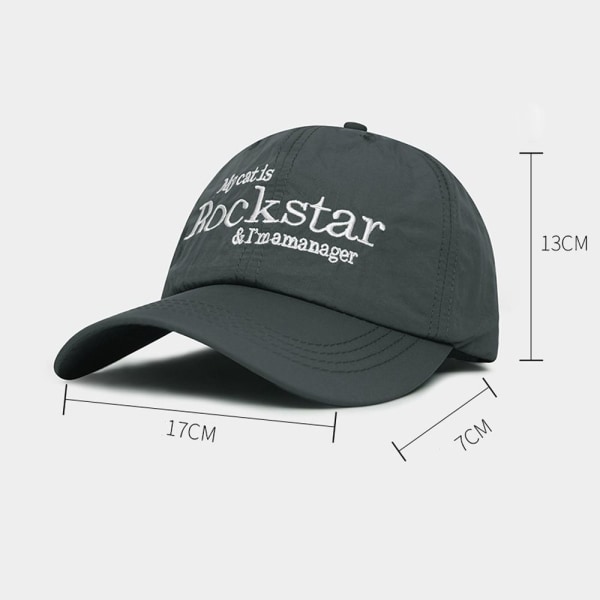 Brevbroderi Baseballcapser Snapback-hatter MØRKEGRÅ dark grey