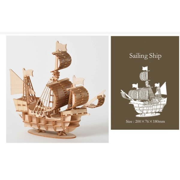 Puinen palapelin kokoonpanomalli SAILING SHIP SAILING SHIP Sailing Ship