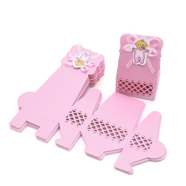 12stk/parti Godteriboks Bryllupsfavoritboks C-ROSA C-ROSA C-Pink