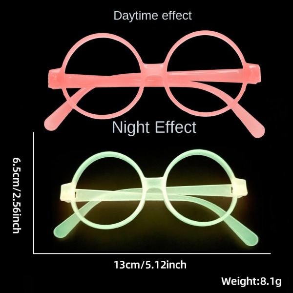 5stk Luminous Glasses Glow Glasses LYSEROSA RUNDE RUNDE light pink round-round
