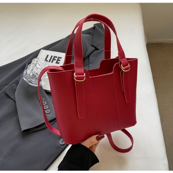 Skulderveske Messenger Bag RØD Red