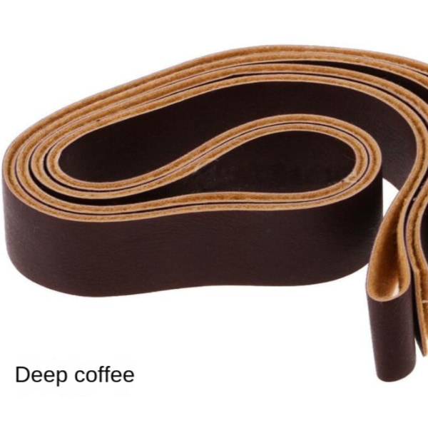 10 meter läderrem Strip DIY Leather Craft LIGHT KAFFE Light Coffee