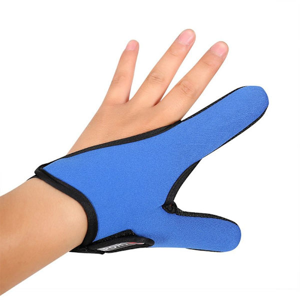 Fiskehandskar 2 Fingrar Protector BLÅ VÄNSTER VÄNSTER Blue Left-Left