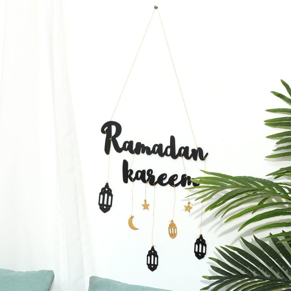 2023 Eid Mubarak Ramadan Kareen Decor Moon And Star gold