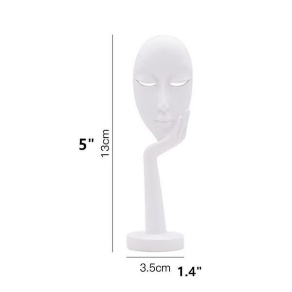 Abstrakt Statue Figur Skulptur HVID white