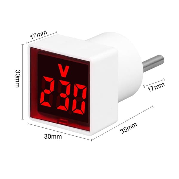 Firkantet Voltmeter Spændingsmåler 1