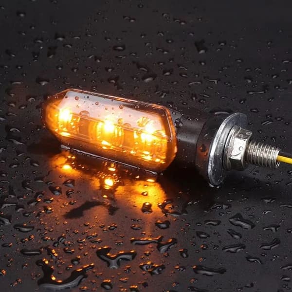 1 par Motorcykelblinkers GUL Amber Shell