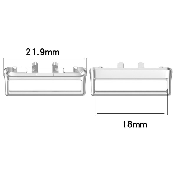 2 st Remadapter Klockbandskontakt SILVER A A Silver A-A