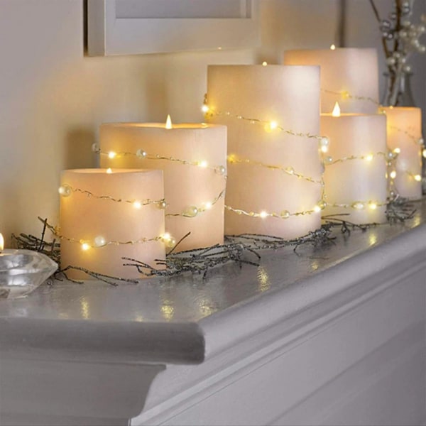Pearl Light String LED Koppartråd MULTICOLOR PEAR PEAR multicolor pear-pear