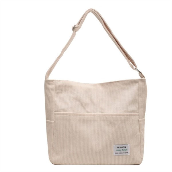 Kvinnor Axelväska Tygväska BEIGE beige