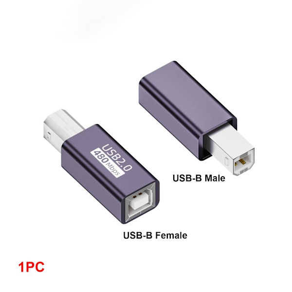 USB-B til Type-C Converter MIDI Adapter USB-B KVINNE TIL HANN USB-B Female to Male
