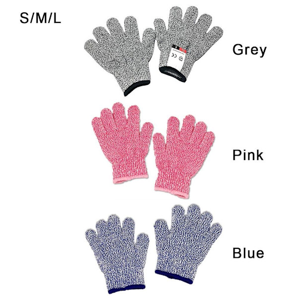 Børne Anti-skæringshandsker Arbejdssikkerhedshandsker PINK M M Pink M-M