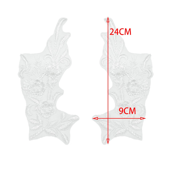 Blonder Brodert Stoff Patch Flower Cloth Sticker Bryst Flower