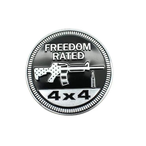2 st 3D metallemblem 4 X 4 metall bilmärke Frihet