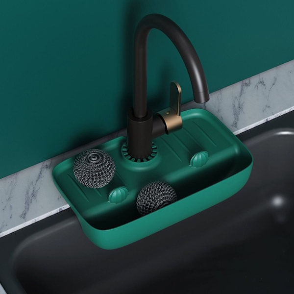Kran Dreneringsstativ Drenering Oppbevaringsstativ MØRKEGRØNN dark green