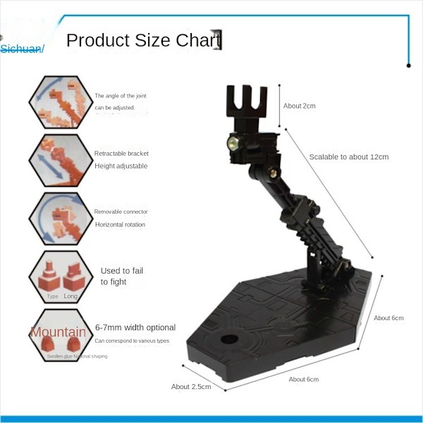 Modell Figur Fäste Display Stand TRANSPARENT Transparent