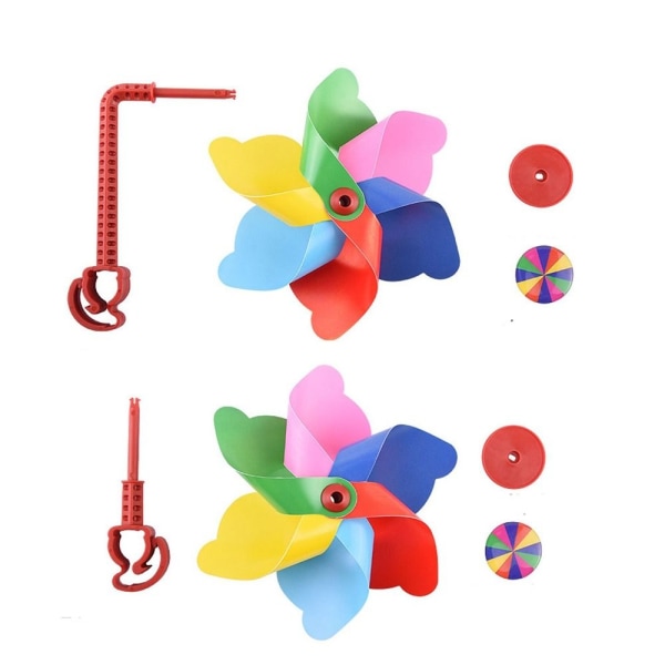 Barn Cykel Väderkvarn Tecknad Färgglad Pinwheel 5 5 5