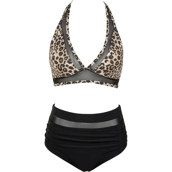Dame Badedragt Badetøj LEOPARD L Leopard L
