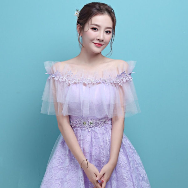 Lace Shawl Wedding Cape TUMMAN PINK Dark pink