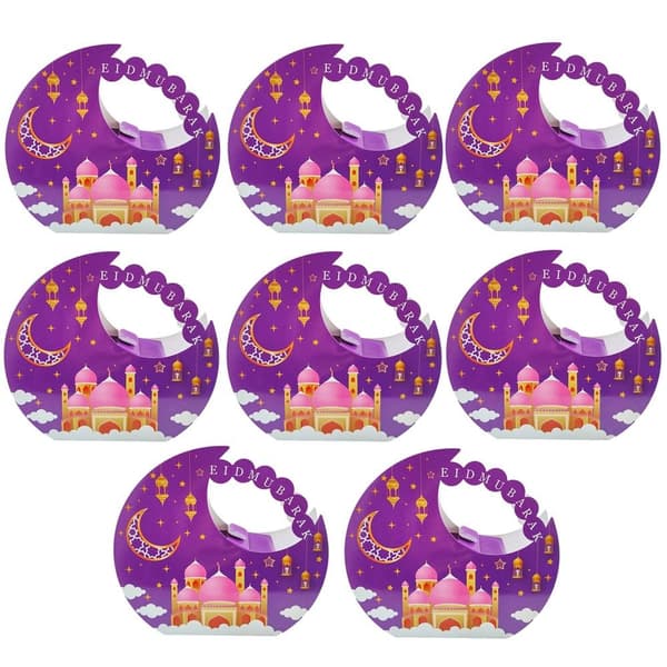 4/8 st EID Mubarak Presentask med Godispåsar 8PCSSTYLE 8 STYLE 8