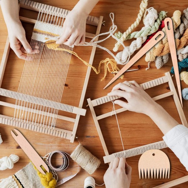 Trä Handvev DIY Hantverk Trästickning Virkning
