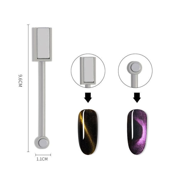 Neglelakkmagnetpenn Magnetisk neglestift B B B