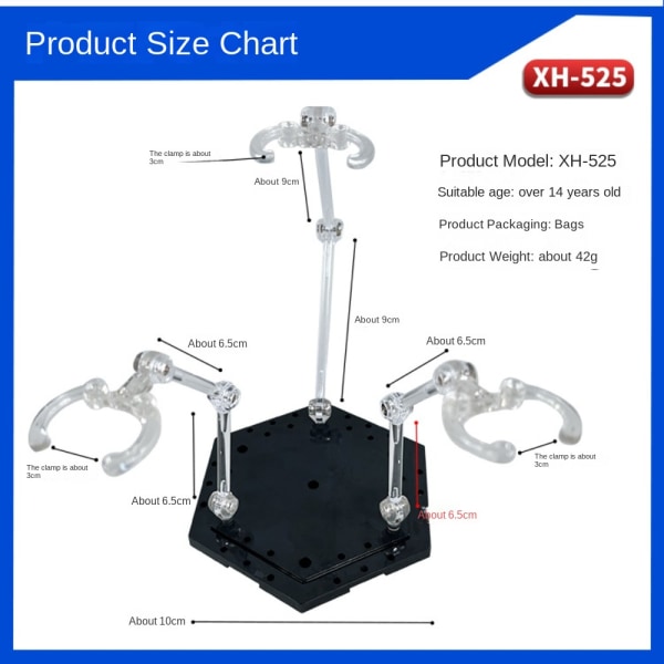 Model Figur Bracket Display Stand GRØN Green