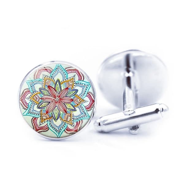 Mandala Mansjettknapper Mansjettknapper for Menn 7 7 7