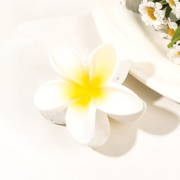 Frangipani Hårklemmer Blomst Hårklemme GUL GRADIENT FARGE yellow gradient color-gradient color