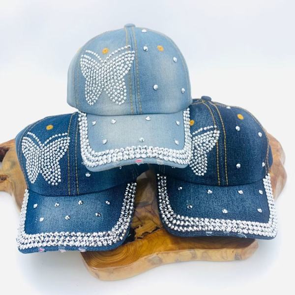 Cap Butterfly Denim STYLE A STYLE A Style A