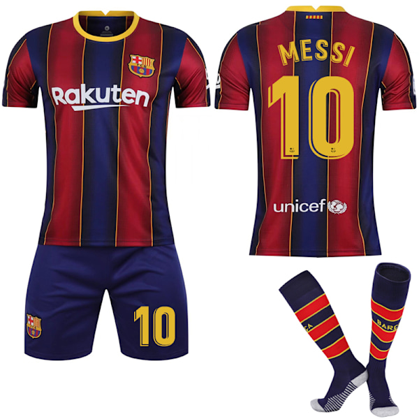 Barcelona Hemma Fotbollströja Barn & Vuxen 2020-2021 Nr. 10 Messi XS