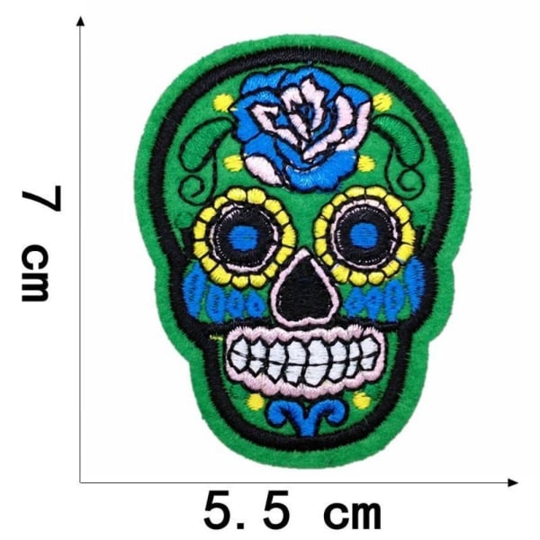 8 Stk Farge Skull Patches Skull Klær Patch LILLA purple