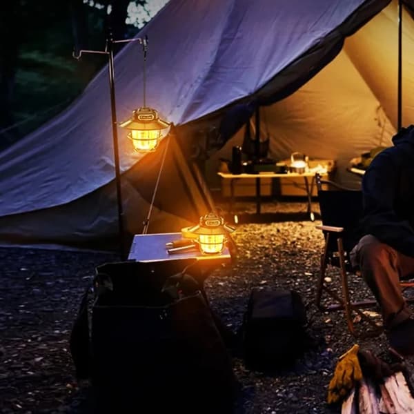 Udendørs Pendel Camping Lanterner SORT Black