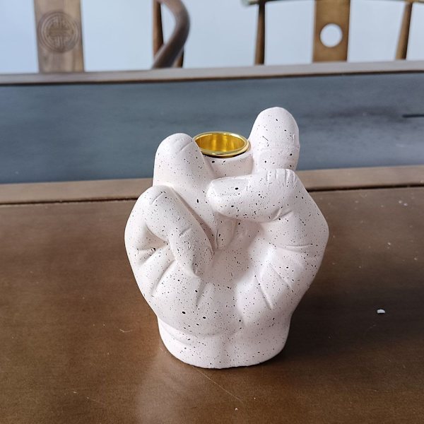 Ljushållare med långfinger Doftljushållare GRÖN green