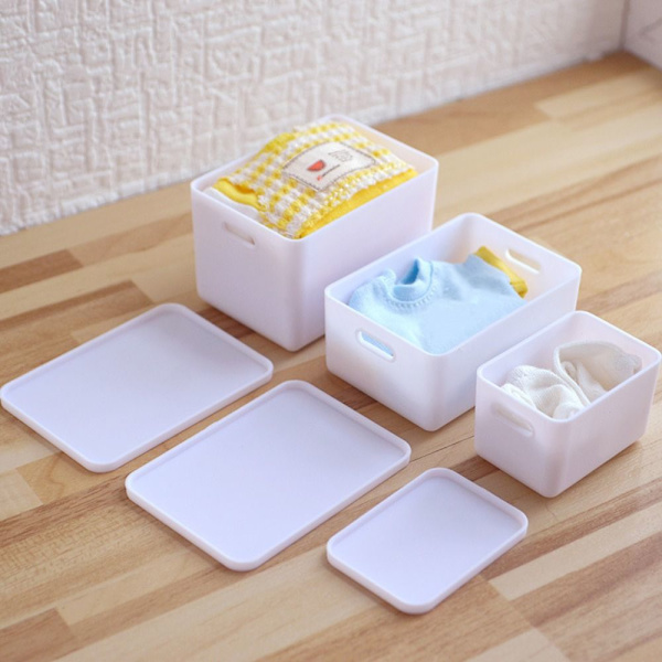 6kpl/ set Mini Storage Box Nukkekodin lelukontti ORANSSI orange