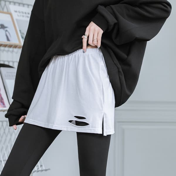 A-Line Skjorte Split Flare Kant SORT LA A Black LA-A