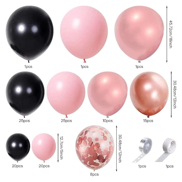 Metallisk krom ballongarlandbuesæt