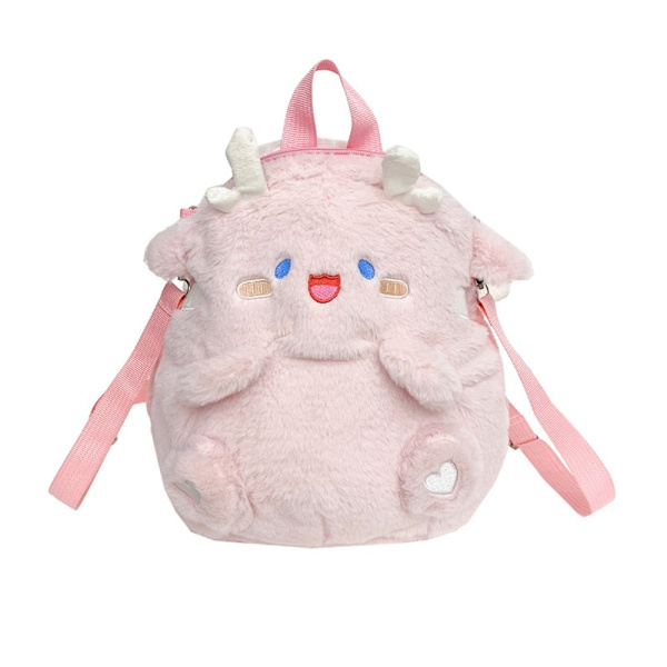 Flying Dragon Pehmo Dragon Reppu Sarjakuva nukkereppu PINK pink