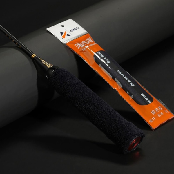 Badmintonracket Håndkletape Svetteabsorberende tape SVART Black