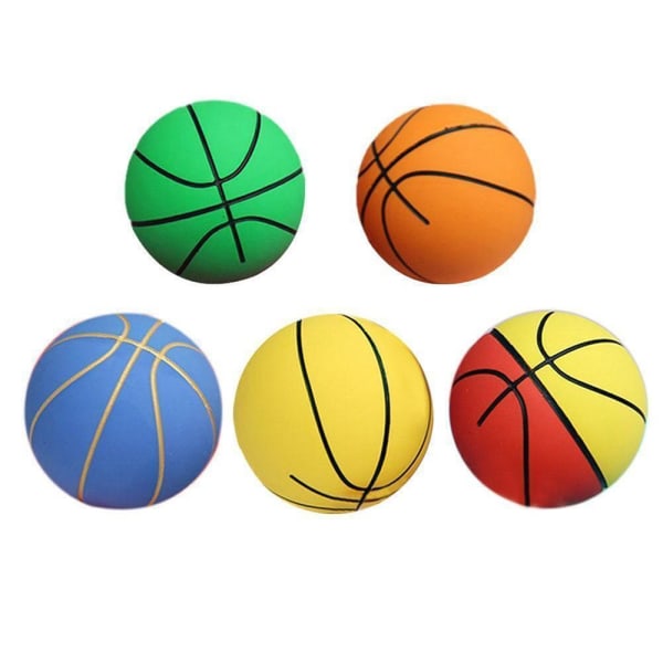 Liten Basketball Mini Gummi Basketball GUL Yellow