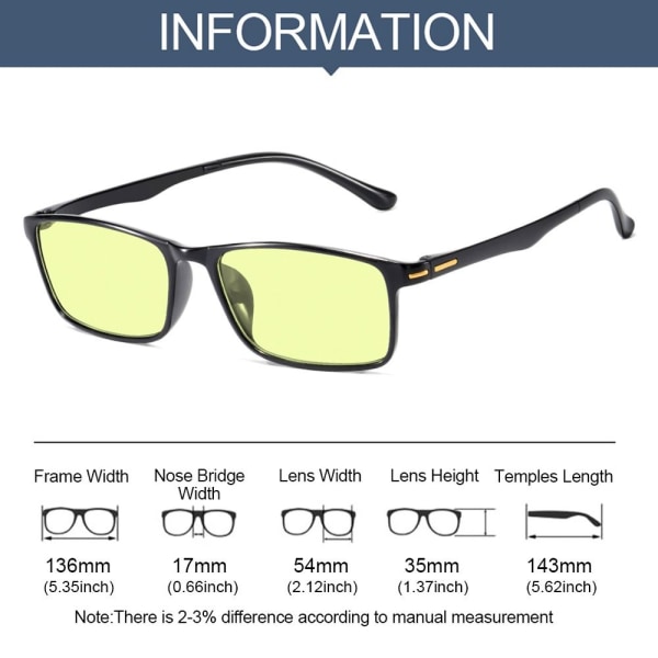 Anti-blått lys lesebriller Intelligent zoom briller 3 3 3