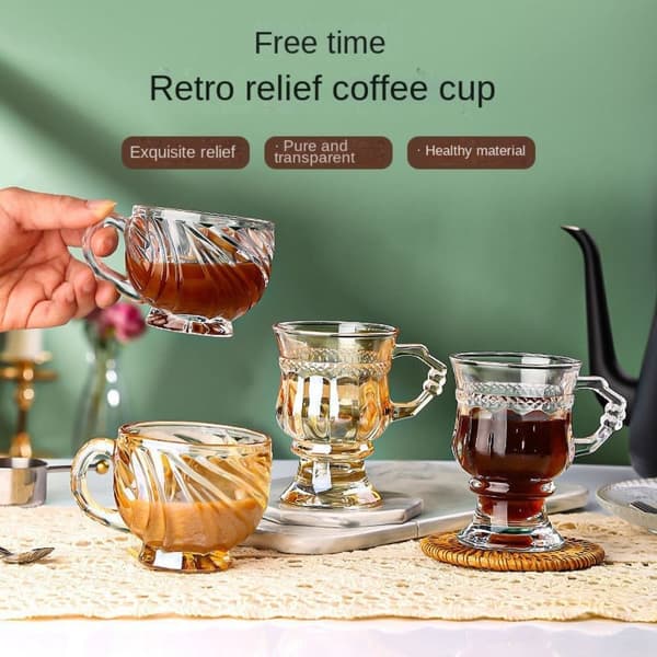Mugg i glas för te och kaffe TRANSPARENT transparent