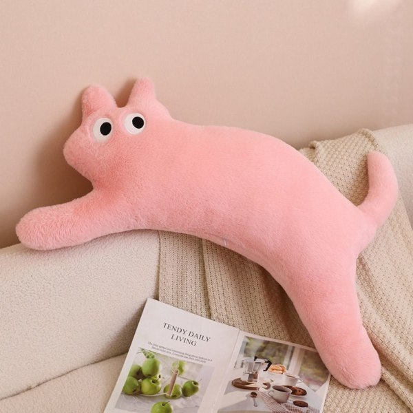 Pitkä kissan tyyny nappilyyny PINK pink