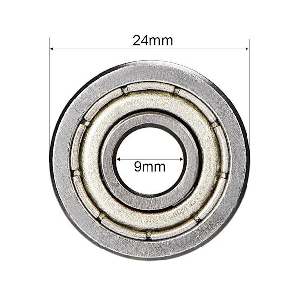 10 stk Deep Groove Kuglelejer Skateboard Kuglelejer 609ZZ 609ZZ 9x24x7mm