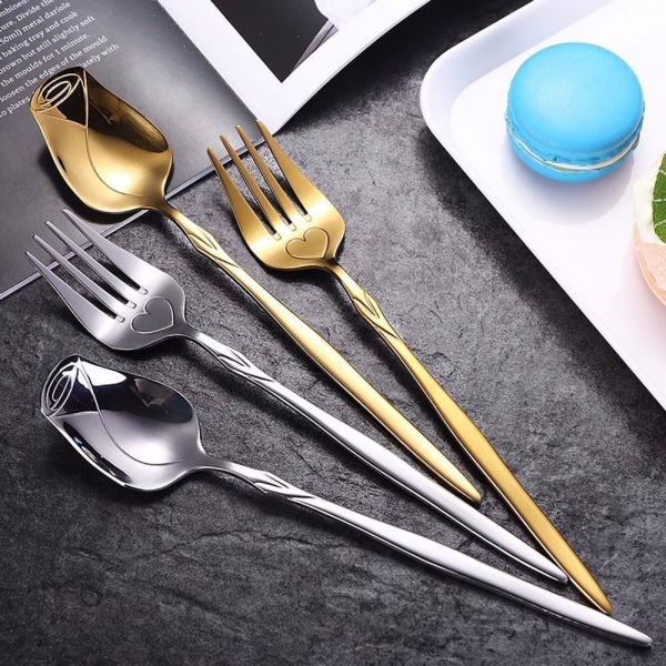 Kaffesked Fruktgaffel MULTICOLOR SKEDSKEDE Multicolor Spoon-Spoon