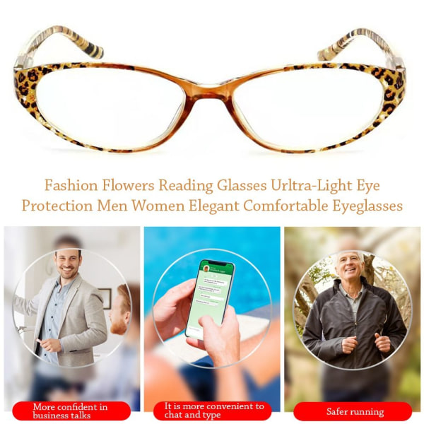 Läsglasögon Glasögon LEOPARD PRINT STRENGTH 100 Leopard print Strength 100