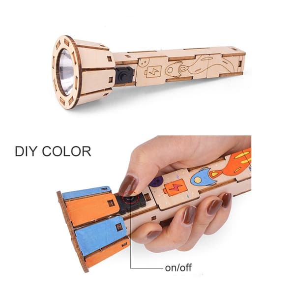 DIY Lommelygte Elektrisk Lommelygte Videnskab Eksperimentsæt Flashlight