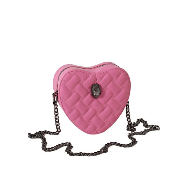 Eagle Head Chain Bag Rhombus Brodered Thread Bag ROSE RED rose red