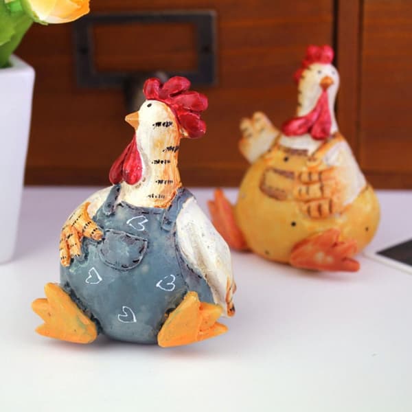 Kyllingfigurer Kyllingmodell 2 STK 2 STK 2PCS